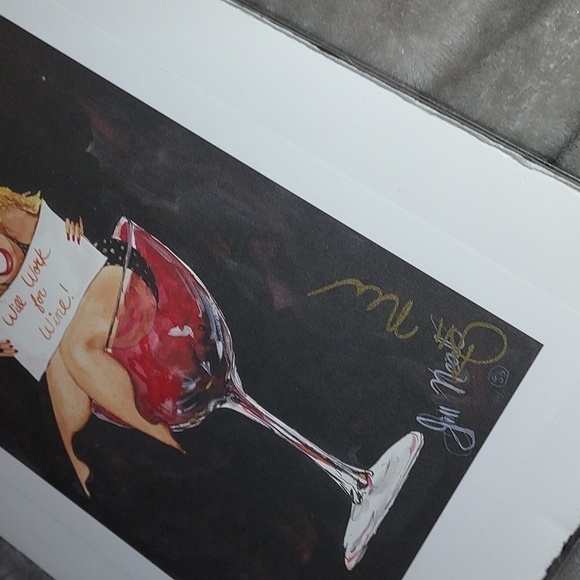 Jill neal printed signed will work for wine - Picture 2 of 3